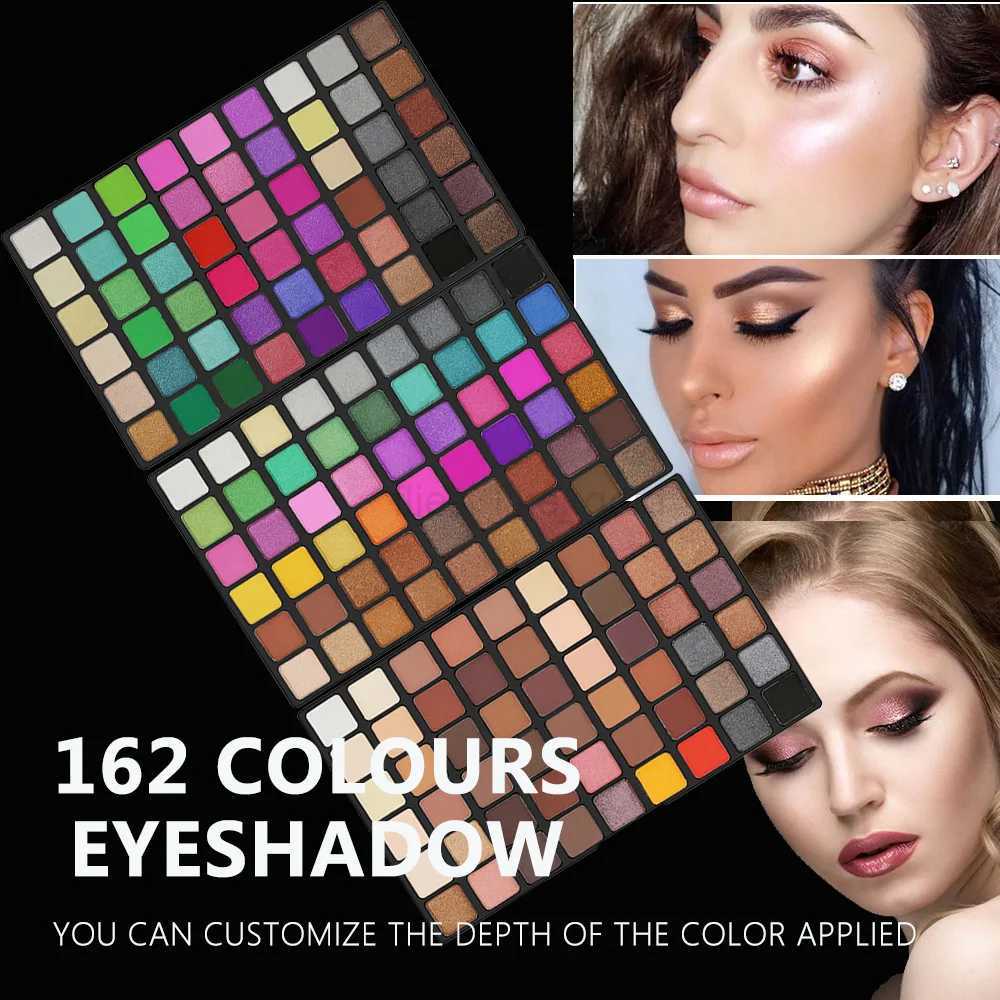 Multi-function 162 Color Shimmer Eyeshadow Makeup Palette Matte Eye Shadow Powder High-shine Sequin Nude Glitter Eyes Make Up zxx240720