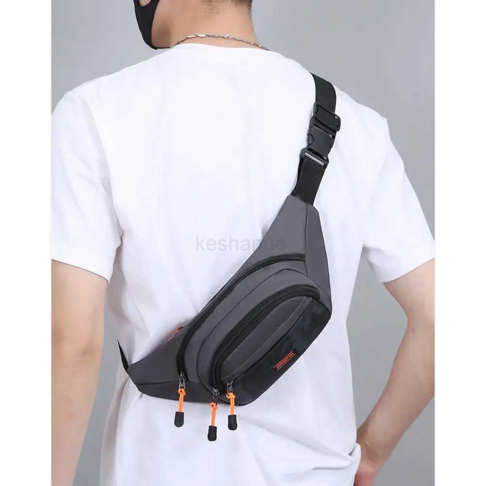 Casual Mens Chest Bag Handbag Lightweight Oxford Fabric Crossbody Shoulder Bag Stylish Mens Waist Packs Male Chest BagXJ240720