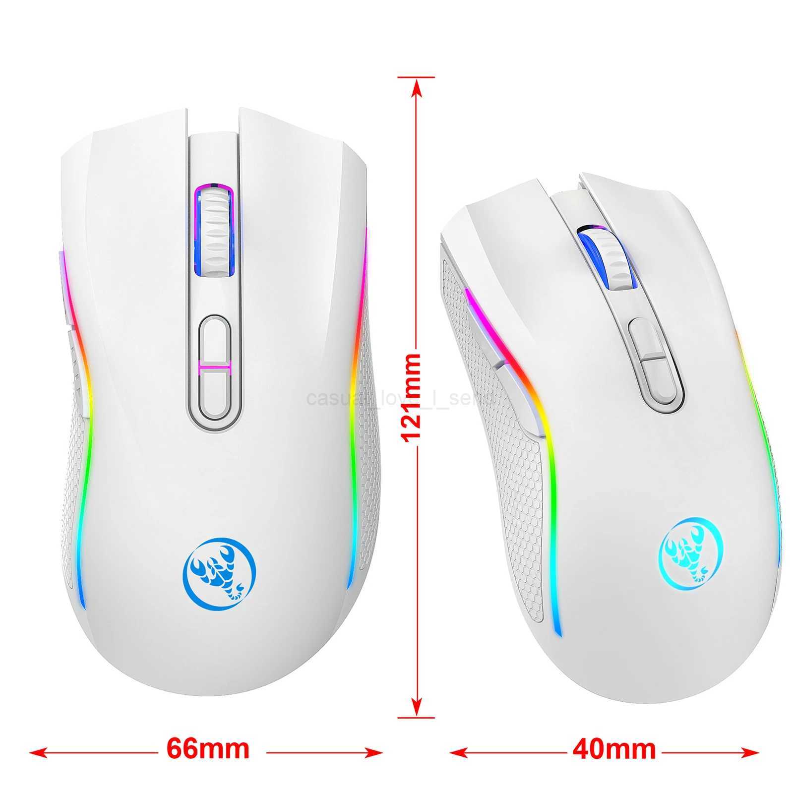 HXSJ T69 2.4G Wireless Mechanical Mouse RGB Gaming Mouse Ergonomic 7 Programmable Buttons 4800DPI Mouse for Office GamerCL240720