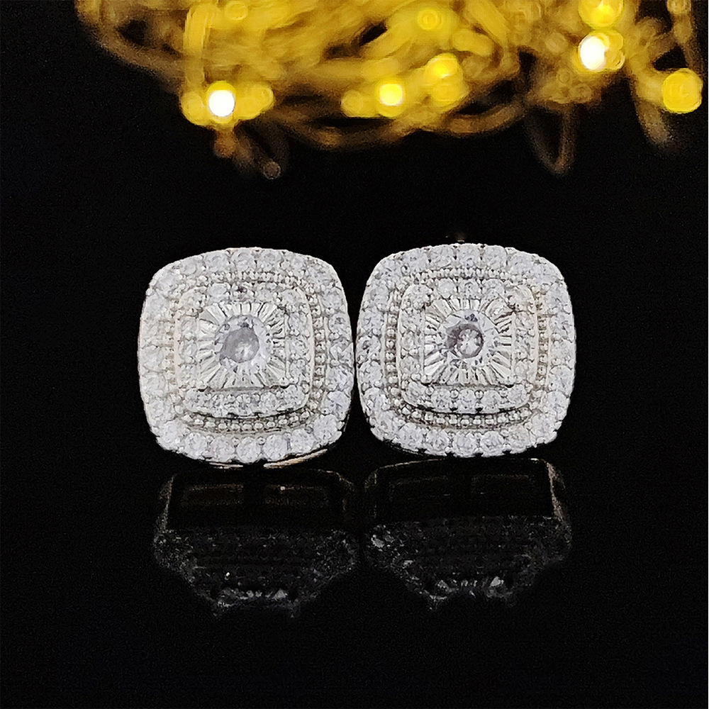 Exquisite Square Blossom Dangle Earrings Featuring Sparkling Cubic Zircons Contemporary Statement Pieces Ideal For Special Occasions