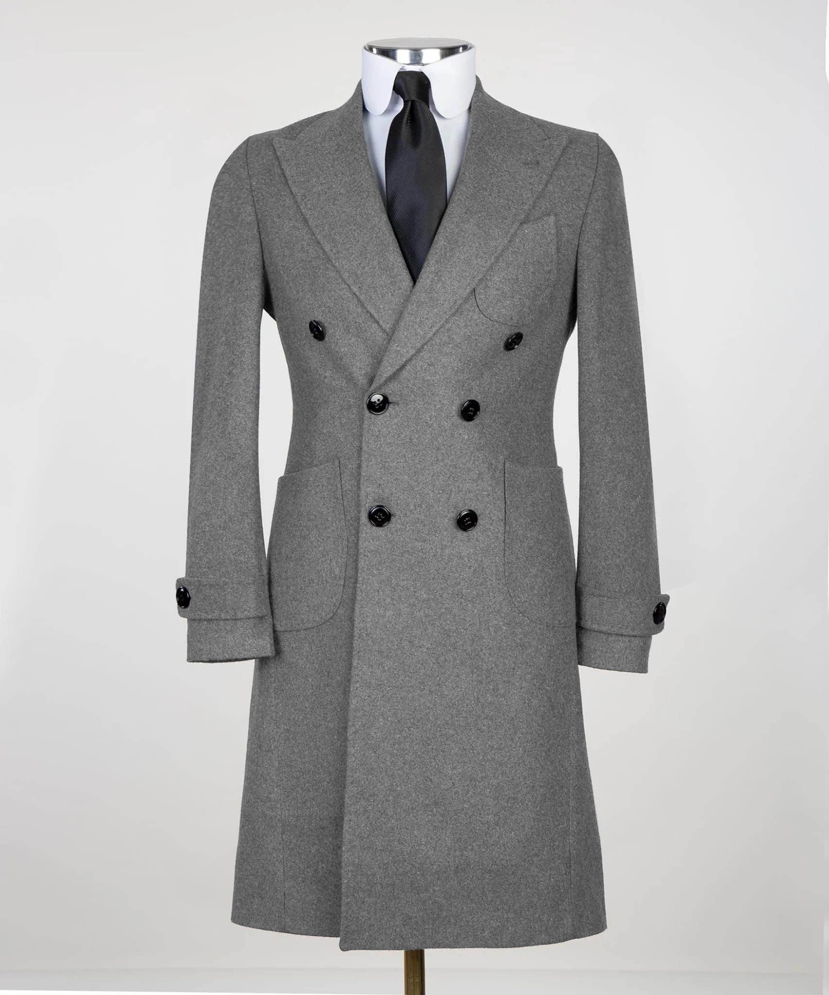 Casual Men Tuxedos Custom Made Winter Double Breasted Business Wedding Party Groom Suit Coat 1 Piece