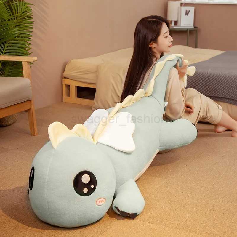 Huggable Big Long Cute Dinosaur Plush Toy Soft Cartoon Animal Angel Stuffed Doll Boyfriend Pillow Kids Girl Birthday Gift DecorB270720