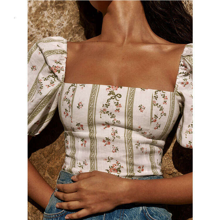 T Shirts Tee Shirt Casual Womens Designer Clothing New Merchandise Summer Short-sleeved Slim Crop Top Casual Pure Cotton Turtleneck Lace Stripe Solid 