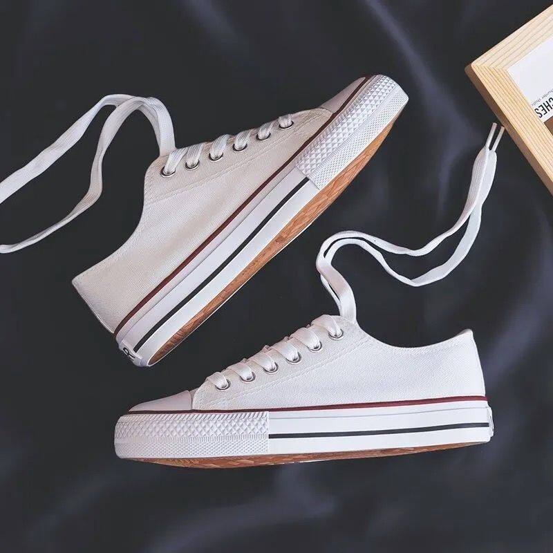 CCA-Limited Time Offer-Canvas 2024 Little White Korean Edition Versatile Student INS Board Shoes