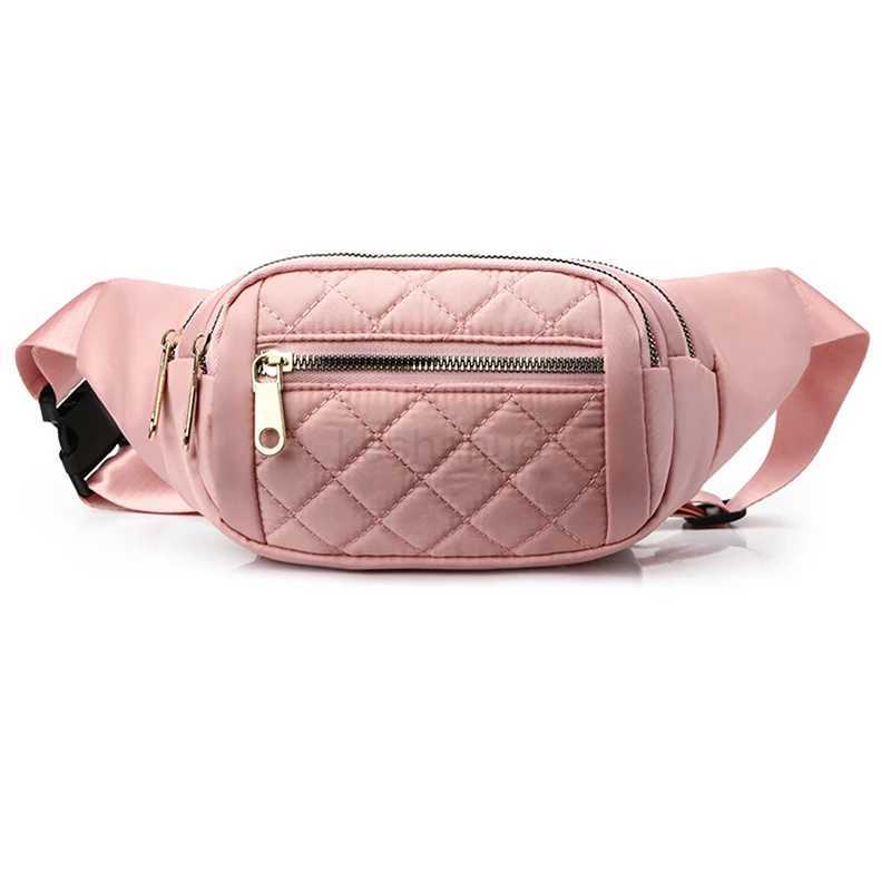 Women Plaid Waist Bag Female Oxford Waterproof Belt Bags Designer Crossbody Chest Bag Ladies Fashion Fanny Pack Banana Hip PurseXJ240720
