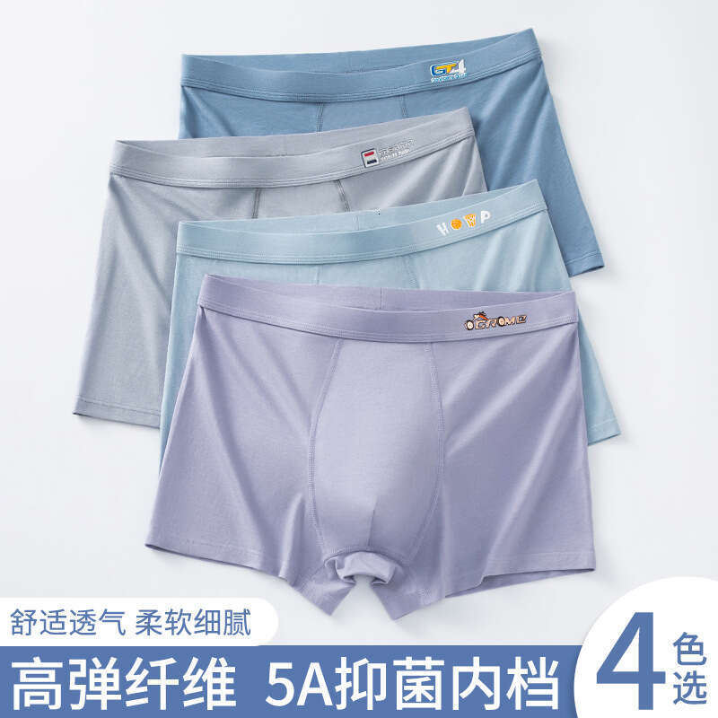 Cotton Printed for Teenagers in Their Developmental Stage, Men's U-shaped Protruding Large Space, No Trace, Student Flat Corner Underwear Boxers 