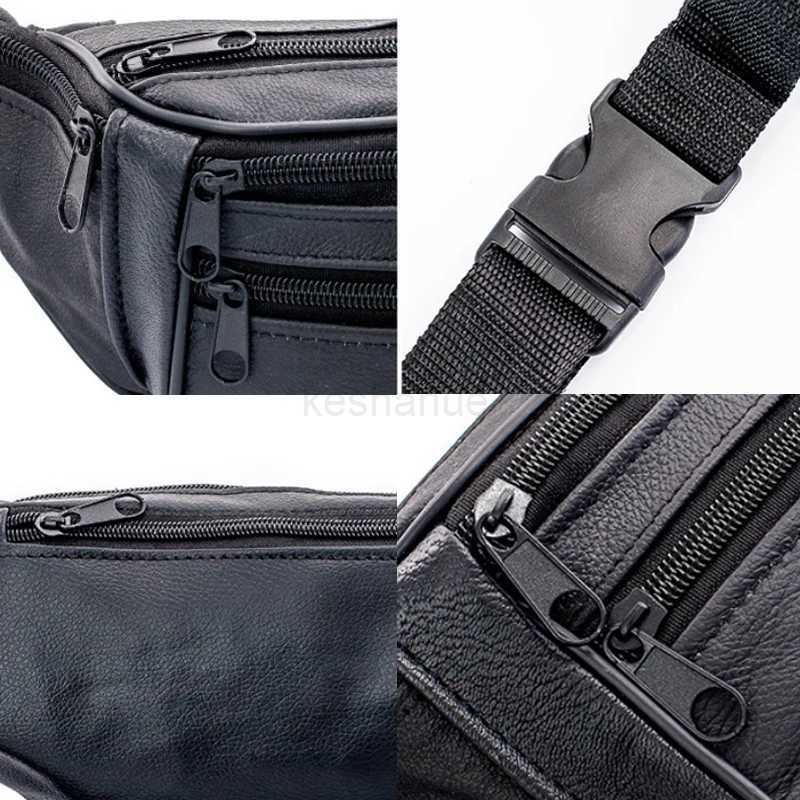 Fashion Men Genuine Leather Waist Packs Men Organizer Travel Waist Pack Necessity Waist Belt Mobile Phone BagXJ240720