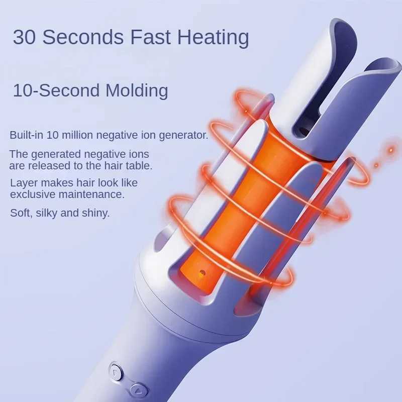 Automatic Hair Curler Stick Negative Ion Electric Ceramic Curler Fast Heating Rotating Magic Curling Iron Hair Care Styling ToolB240719Be240720