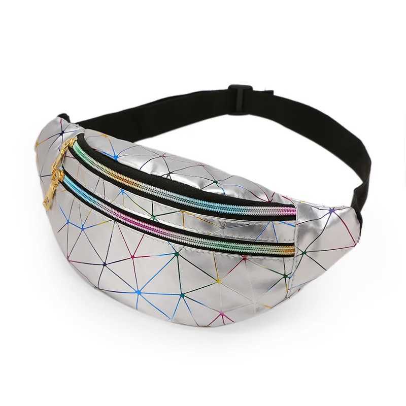 Holographic Fanny Pack Womens Belt Bag Female Waist Bags Laser Chest Phone Pouch Lady Banana Purse Bum Bag KidneyXJ240720