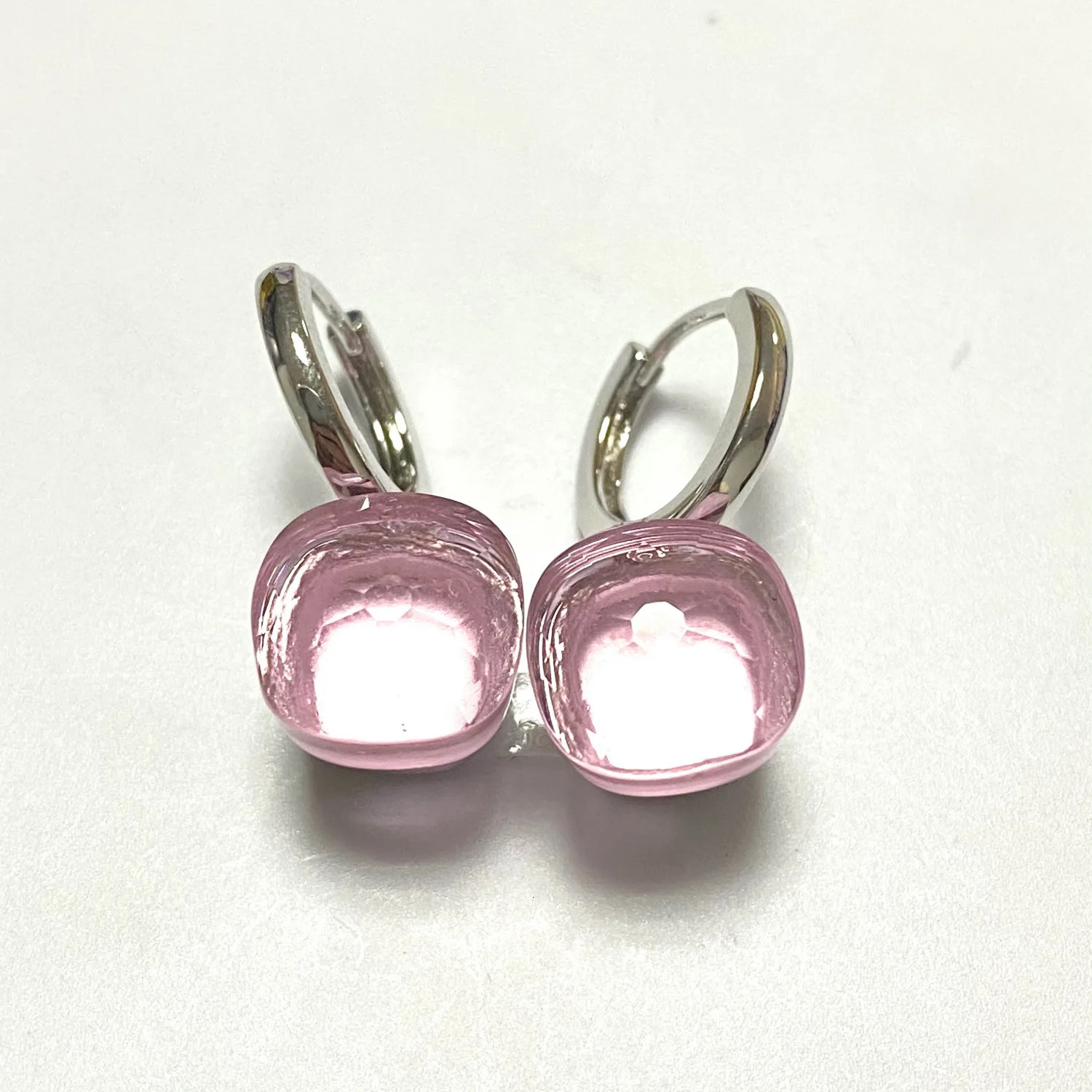 Womens Candy Earrings 28 Color Crystal Earrings Silver Plated Sweet Candy Style Earrings Fashion Jewelry 240710