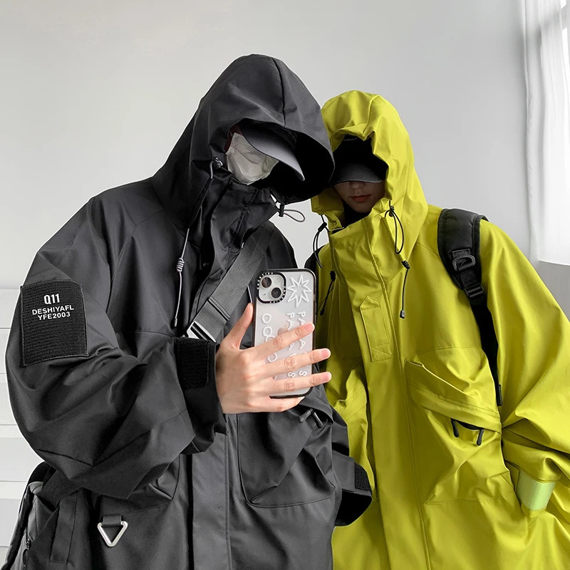 Streetwear Mens Jackets And Coats Autumn Cargo Black 6XL 7XL 8XL Hip Hop Waterproof Outerwear Windproof Overcoats 240716