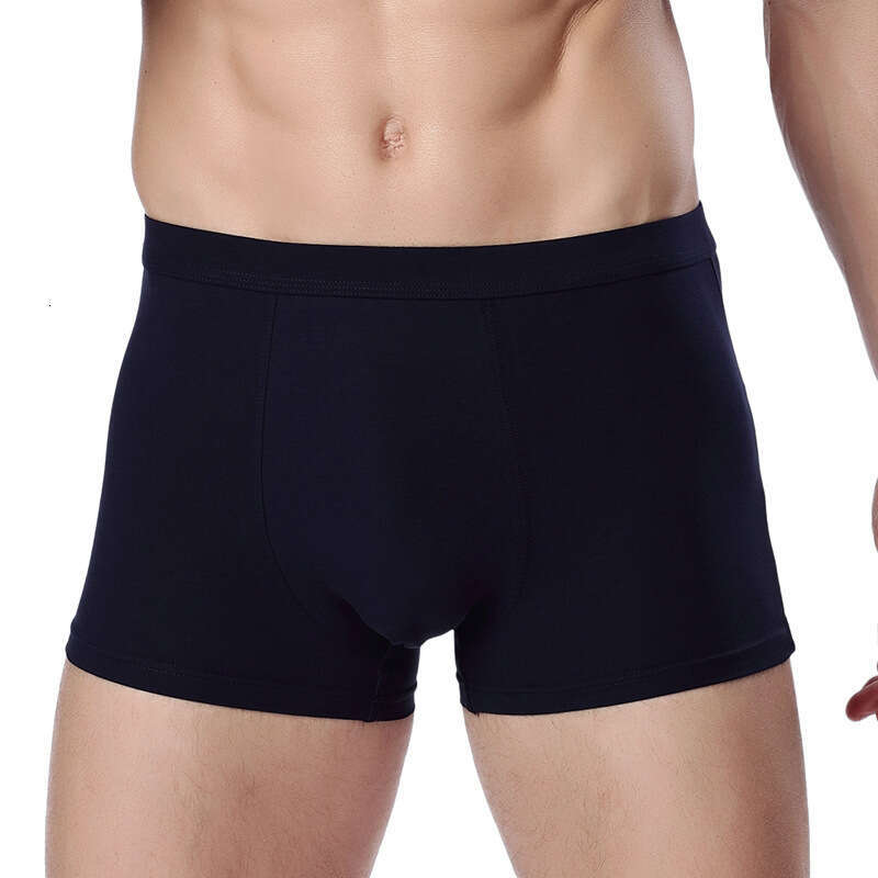 Plus Size Odell Pure Underwear, Simple Solid Color Men's Boxer Shorts, 50 Count Breathable Cotton Underwear for Men Underwear Mutande Calecon Des
