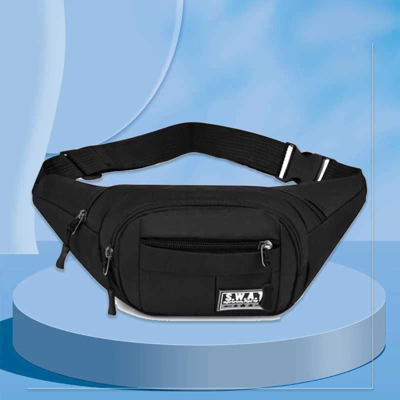 Large Capacity Multi functional Waist Bag Mens Waterproof Construction Site Canvas Fishing Gear Bag Crossbody BagXJ240720