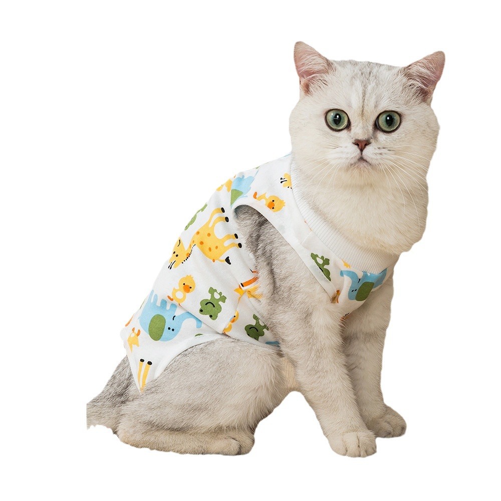 Cat Surgery Recovery Suit for Anti-licking Wounds or Skin Diseases Breathable After Recovery Care Surgery Clothing