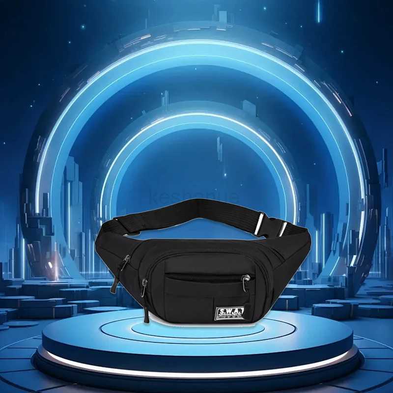 Large Capacity Multi functional Waist Bag Mens Waterproof Construction Site Canvas Fishing Gear Bag Crossbody BagXJ240720