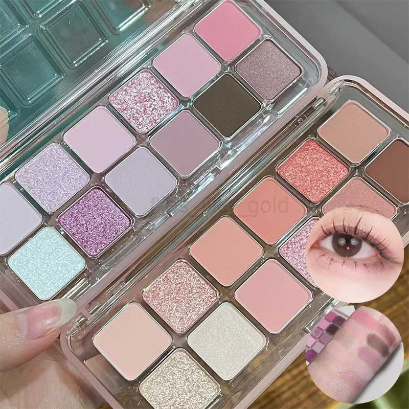 12color Eye Shadow Palette For Swollen Eyelids Matte Pearlescent eyeshadow pallete Long-lasting Natural Brightening Eyes Makeup zxx240720