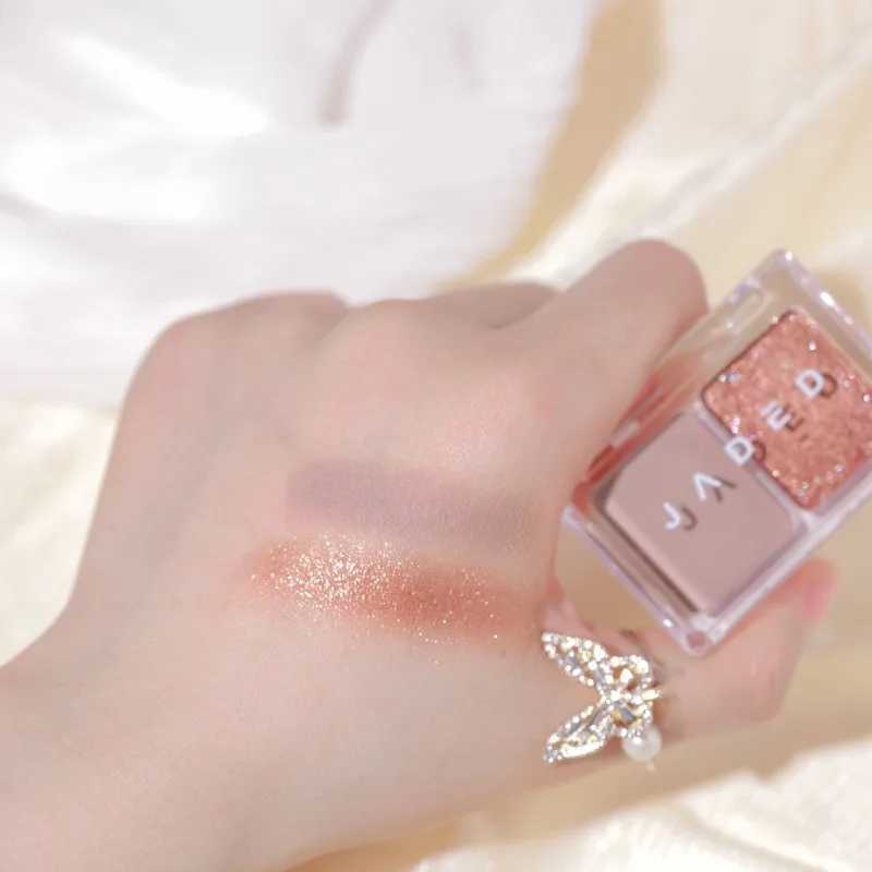 Milk Blue Eye Shadow Plate Matte Pearlescent Two-tone Pink Eye Pigment Long Lasting Earth Color Eyeshadow Plate Makeup Cosmetic zxx240720