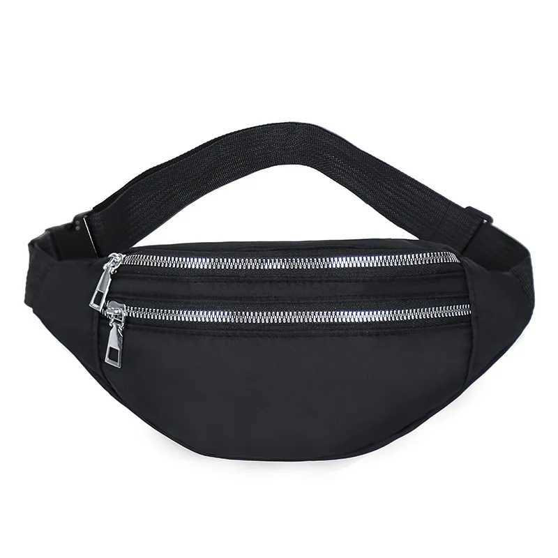 PUOU Waist Pack Bags for Women Nylon Fanny Packs Casual Womens Chest Bags Man Belt Pouch Travel Hip Bag Sport Purses PocketXJ240720