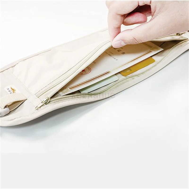 Waist Bag Anti-theft Travel Waist Packs Pouch Passport Money Belt Close Fitting Bag Hidden Security Wallet Invisible Chest PackXJ240720