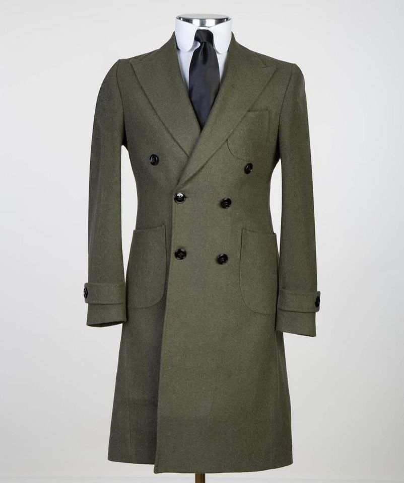 Casual Men Tuxedos Custom Made Winter Double Breasted Business Wedding Party Groom Suit Coat 1 Piece