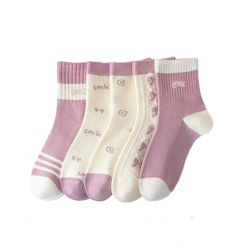 Antibacterial Womens Socks Tube Socks Long-Staple Cotton Autumn and Winter Leisure Womens Socks 240715