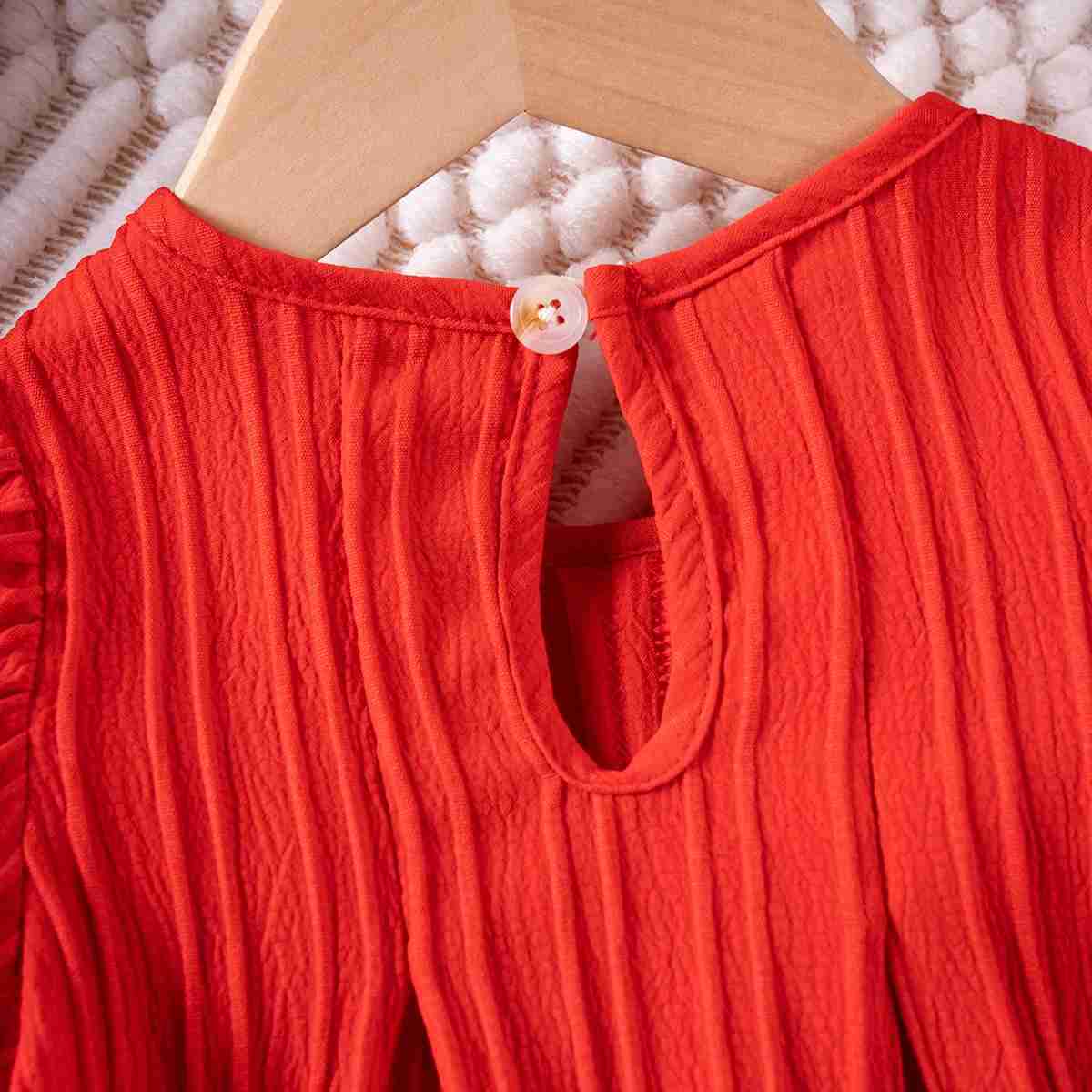 2024 Summer New Toddler Dresses Solid Colour Fashion Bow Fly Sleeve Design Girls Dresses Cute Sweet Birthday Party GiftXJ240720