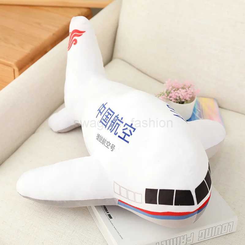 40cm 60cm 80cm Large Size Simulation Airplane Plush Toys Kids Sleeping Back Cushion Soft Aircraft Stuffed Decoration Dolls GiftB270720