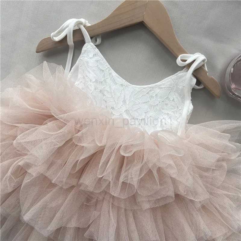 Toddler Girls Lace Tutu Dress for Kids Lovely Layers Lolita Costume Fashion Baby Birthday Party Gown Boutique WearXJ240720