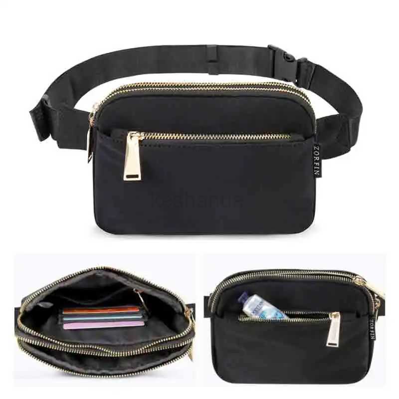 Fashion Waist Bags for Women Fanny Pack Hip Bum Bag Chest Shoulder Bag Dual Zipper Crossbody Bag With Adjustable StrapXJ240720