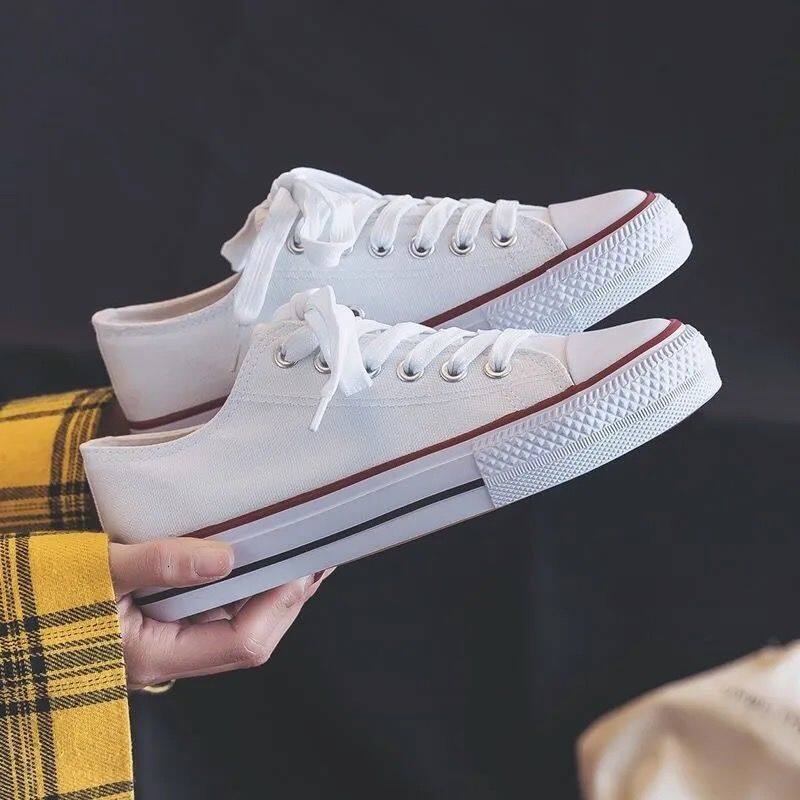 CCA-Limited Time Offer-Canvas 2024 Little White Korean Edition Versatile Student INS Board Shoes