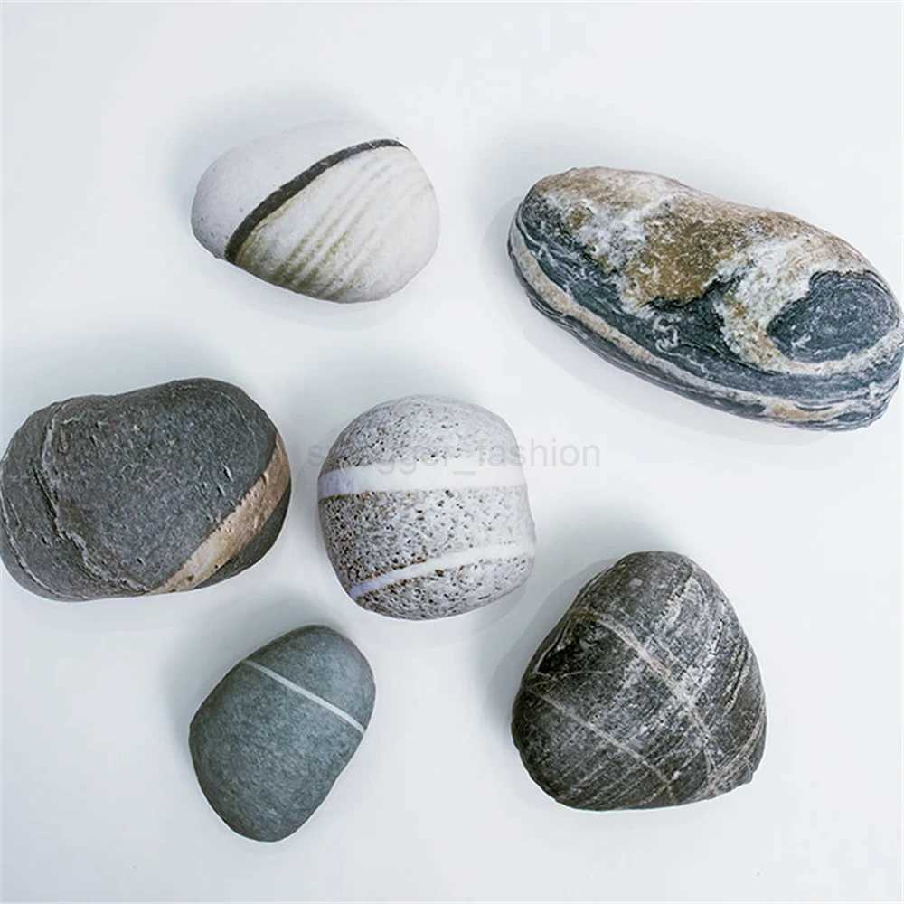 Pebble Stone Rock Shape Pillow Cushion With Stuffing 3D Plush Pillow Cushion Soft Stuffed Pillow Cushion For Children Home DecorB270720