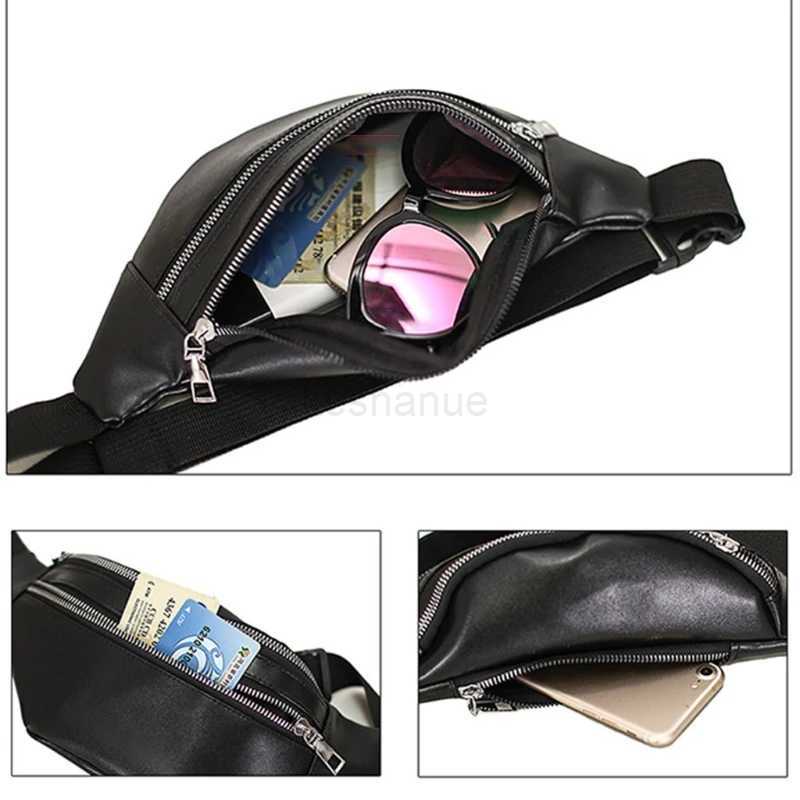 Fanny Packs Waist Pack Bag with Zipper Pockets Adjustable Belt PU Leather for Men Women Fashion TravelXJ240720