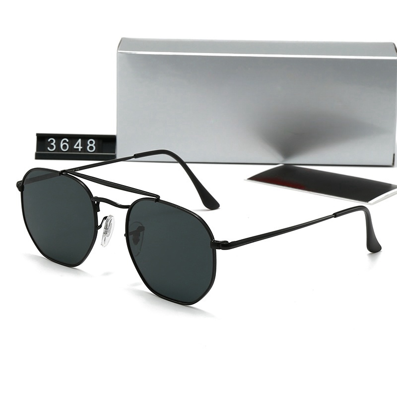 3648 AJ Men Classic Brand Retro women Sunglasses Luxury Designer Eyewear Metal Frame Designers ray Sun Glasses Woman glass lenses With box