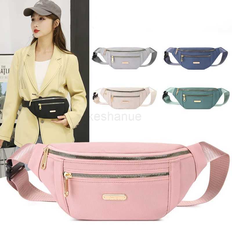 Waist Bags for Women Oxford Leisure Color Waist Bag Shoulder Crossbody Chest Bags Handbags All-match Messenger Belt BagsXJ240720