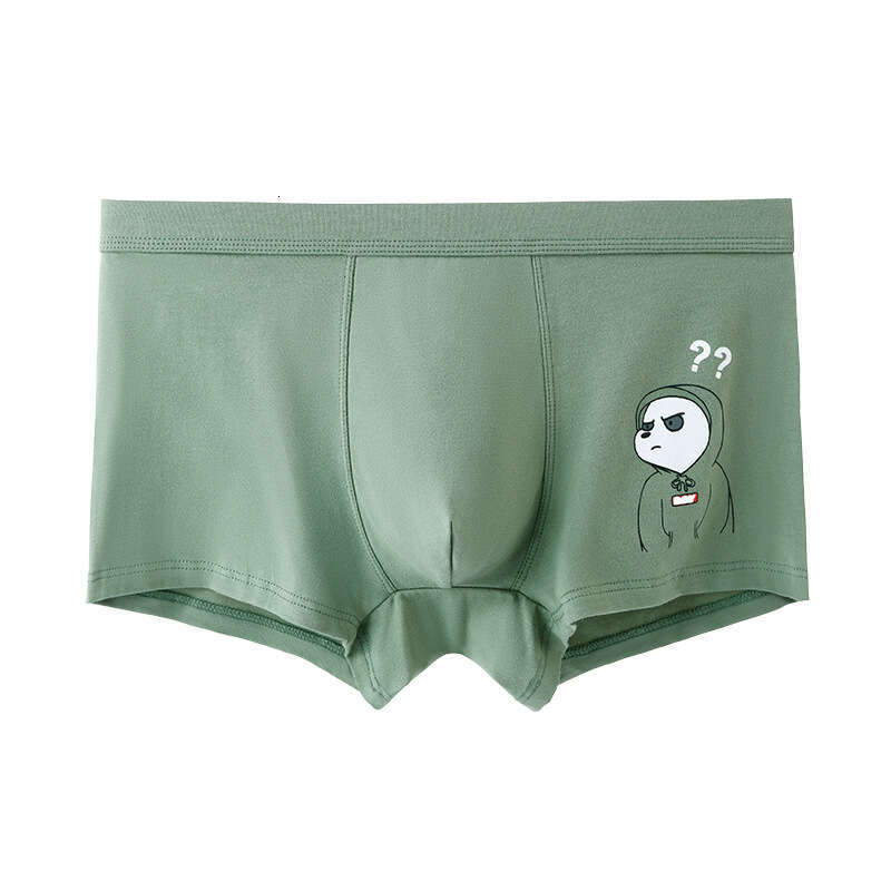 50S Pure Cotton Skin Friendly and Breathable, Boxer Shorts with Cartoon Print, U-shaped Convex, Student Youth Underwear, Men's Underwear Men Unde