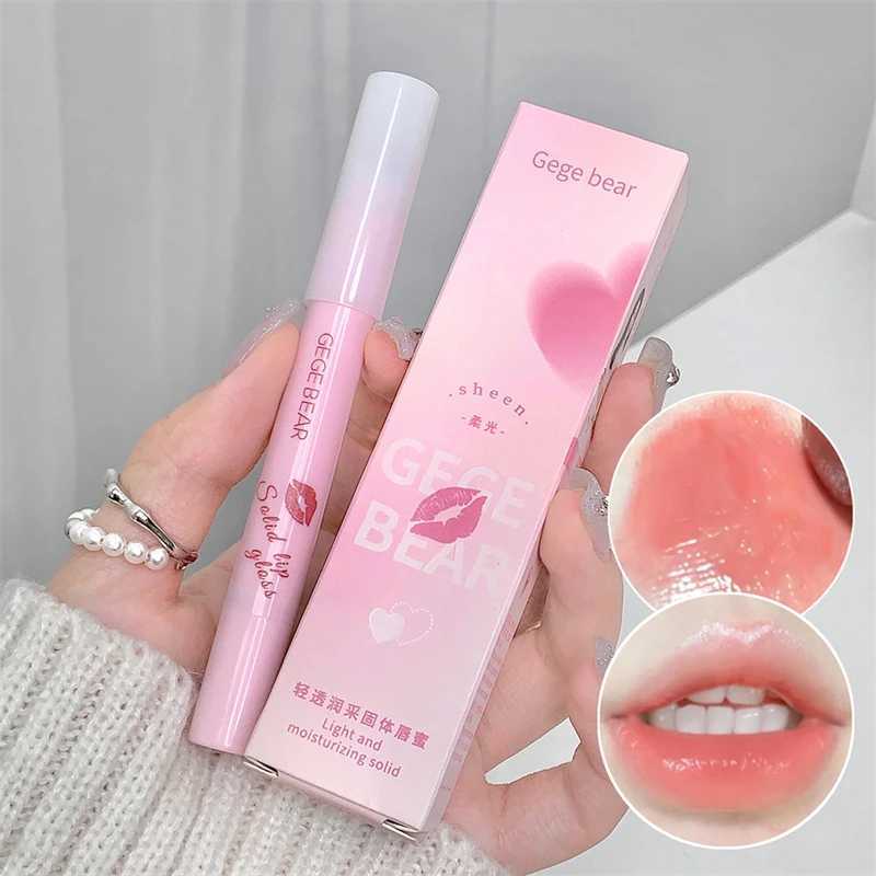 Curved Design Moisturizing Lipstick Pen Easy To Color Smooth Long Lasting Clear Lipgloss Korean Lip Makeup Cosmetics 6 ColorsXJ241205
