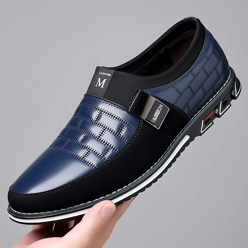 Men Business Shoes Slip on Party Men Shoes Comfortable PU Leather Shoes for Man Wedding Dress Shoes for Male Zapatos Hombre 240708