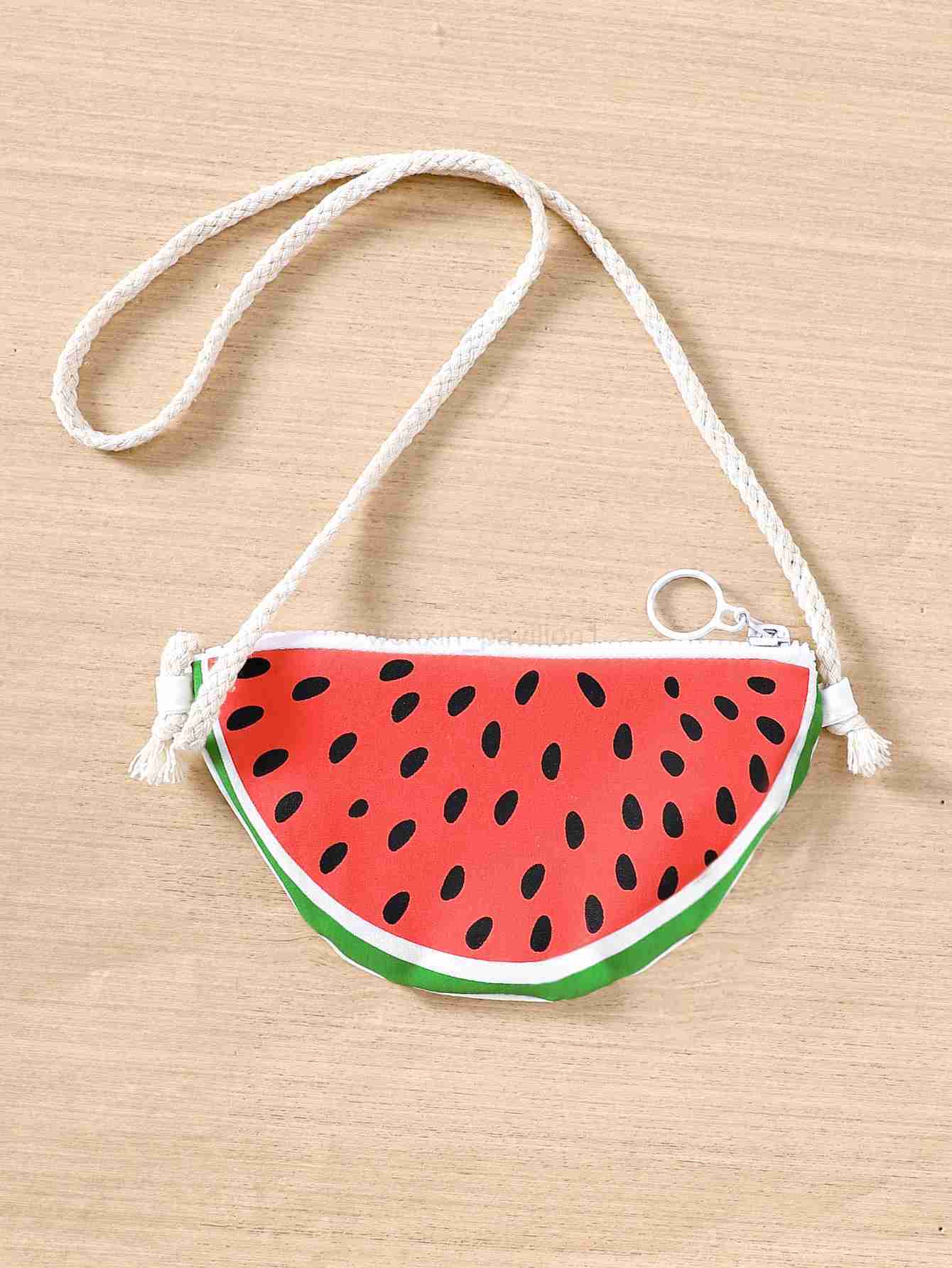 Girls new summer casual vacation style trend watermelon style printed dress + with watermelon satchelXJ240720