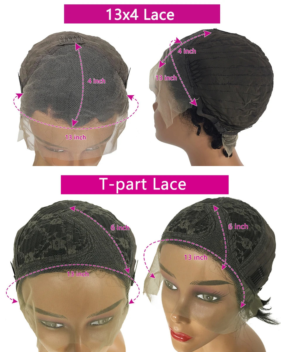 13x4 Pixie Cut Wig Human Hair Wigs Straight Lace Transparent Short Bob Wig T Part Lace Wig Brazilian Human Hair For Women 240716