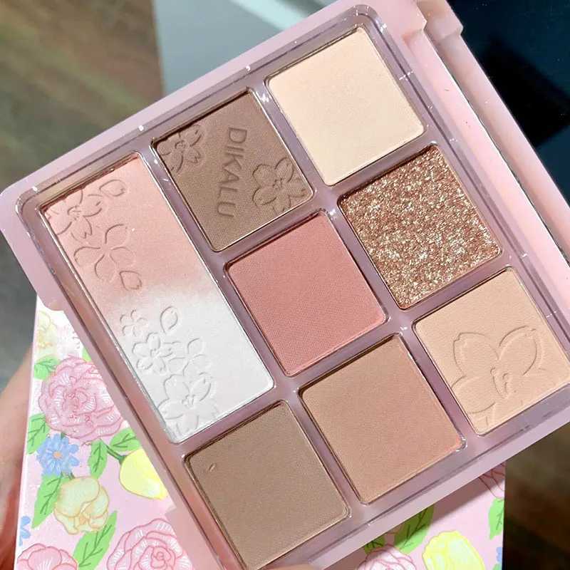 DIKALU Paris Garden Eyeshadow Tray Milk Tea Earth Color Optimized Nine Color Petal Pearl Matte Eyeshadow zxx240720