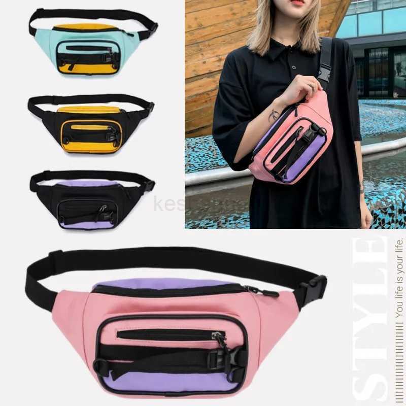Women Crossbody Bag Fashion Waist Bag Sports Fanny Pack Leisure Canvas Messenger Bags Candy colored Zipper Hip Hop Shoulder BagXJ240720