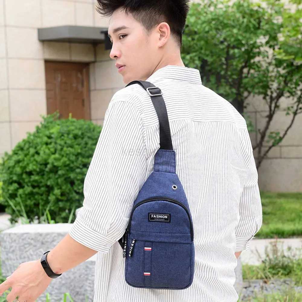 Men Chest Bag New Fashion Korean-Style Casual Sports Waterproof Shoulder Crossbody Bag Cross Body Chest Bag Daypack BackpackXJ240720
