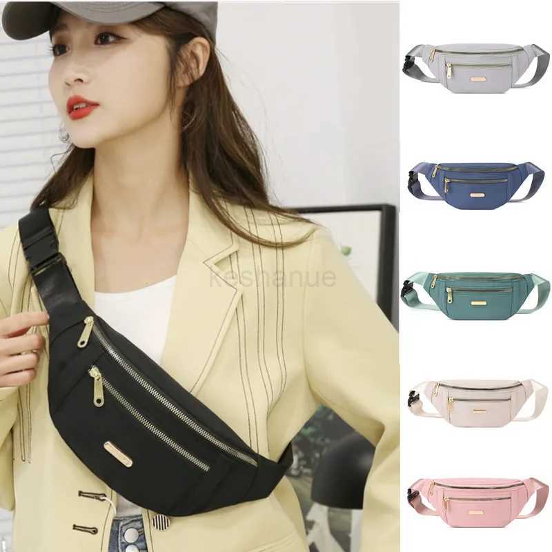 Waist Bags for Women Oxford Leisure Color Waist Bag Shoulder Crossbody Chest Bags Handbags All-match Messenger Belt BagsXJ240720