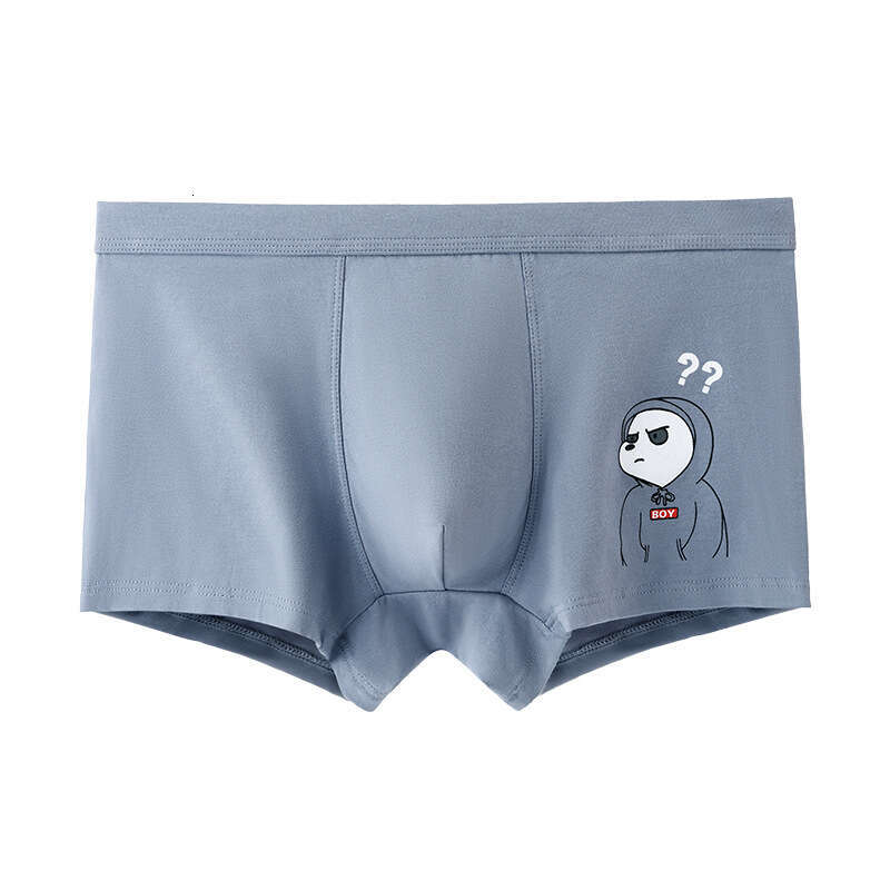 50S Pure Cotton Skin Friendly and Breathable, Boxer Shorts with Cartoon Print, U-shaped Convex, Student Youth Underwear, Men's Underwear Men Unde