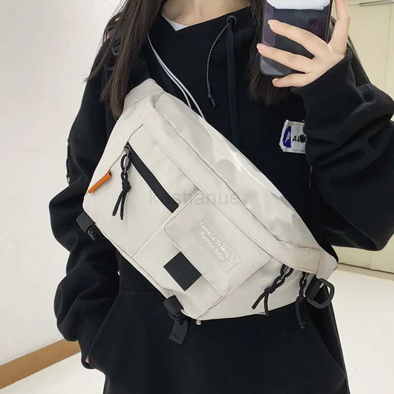 Chest Pack Woman 2021 New Street Trend Waist Bag Unisex Outdoor Sports Fanny Pack Shoulder Bag Fashion Nylon Belt Bags PurseXJ240720