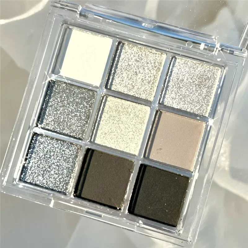 9 Colors Matte Dark Smoky Color Eyeshadow Silver Grey Pearlescent Glitter Festive Makeup Eye Shadow Palette Portable Cosmetic zxx240720