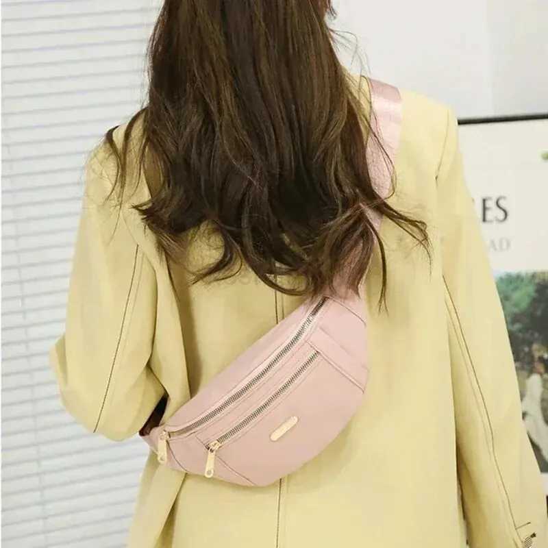 Rilibegan Mens and Womens Street Trend Waist Bag Oxford Casual Color Waist Bag Crossbody Chest BagXJ240720