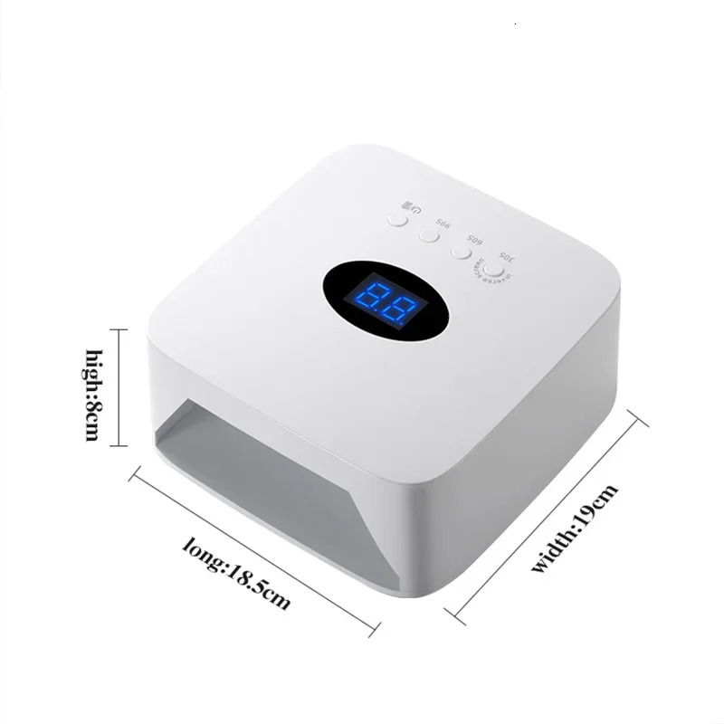 54W Rechargeable Nail Lamp Wireless Gel Polish Dryer Machine UV Light for Nails Cordless Nail UV LED Lamp 240719