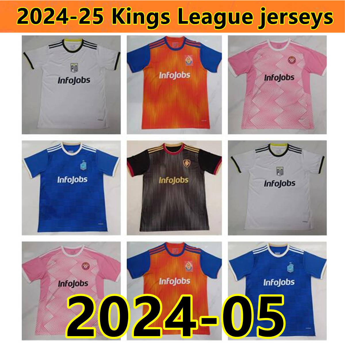 24/25 Kings League man Soccer Jerseys PIo UltimateS MostolesS El Barrio Aniquiladores 2024 2025 FRONALDINHO CHICHARITO G. CICHERO GIO Football Shirt