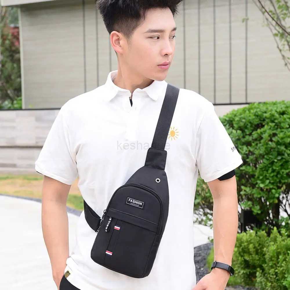 Men Chest Bag New Fashion Korean-Style Casual Sports Waterproof Shoulder Crossbody Bag Cross Body Chest Bag Daypack BackpackXJ240720